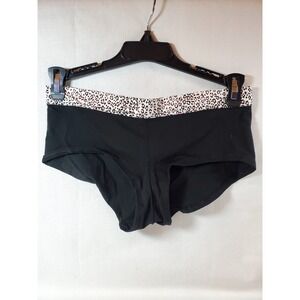 Victoria's Secret ● Boyshort Panties Black Leopard Waistband ● Medium ● NWT